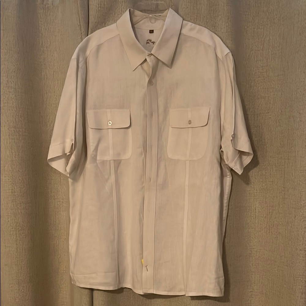 Linen Short Sleeve Button-Up Shirt